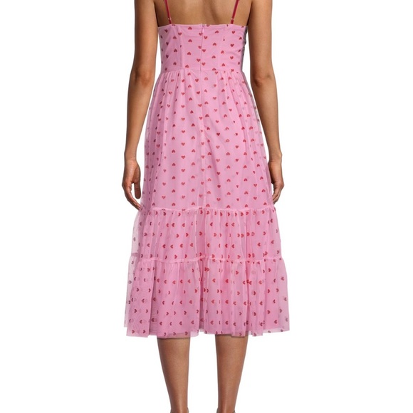 Betsey Johnson Pink Heart Midi Dress - Picture 2 of 3